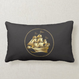 Guld Sailboat Nautica Manar Lumbarkudde