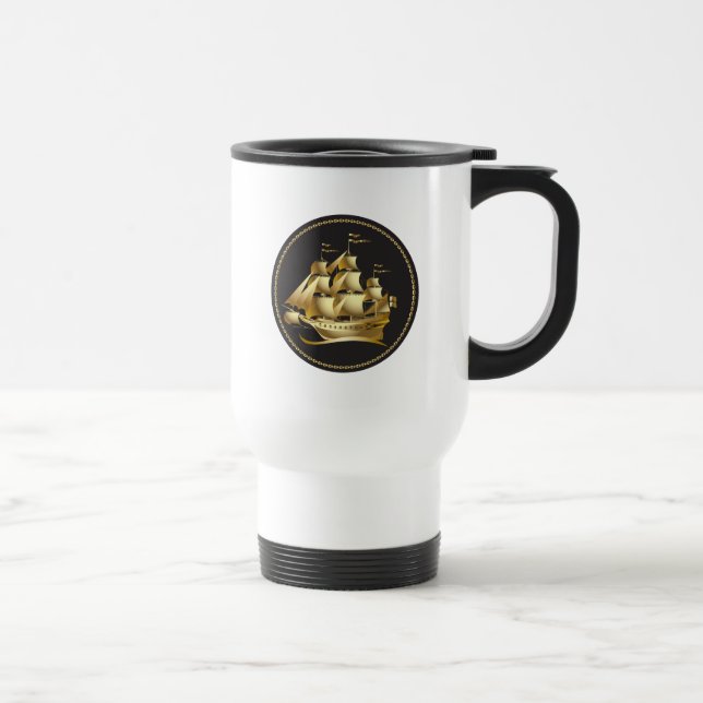 Guld Sailboat Nautical Resemugg (Höger)
