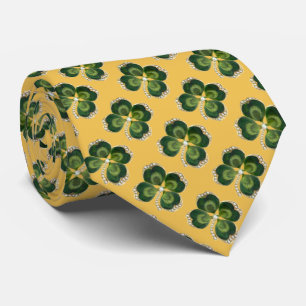 Guld Saint patrick Shamrock Jewel, Pearls Gult Slips
