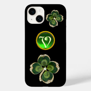 Guld Saint patrick Shamrock Jewel,Pearls Monogram