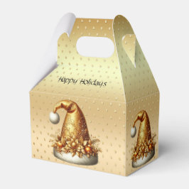 Guld Santa Hat-Helgdag i julklapp Presentaskar