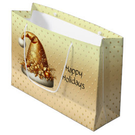 Guld Santa Hat jul Helgdag Gift Bag