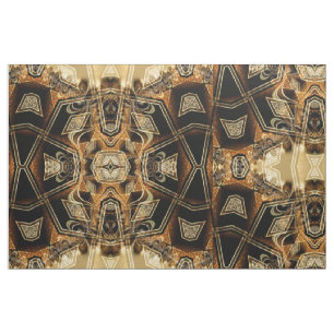 Guld Satin Snöre Geometric Mönster Fabric Tyg