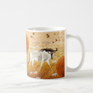 Guld Savannah-resa Whimsical Gnu Kaffe Kaffemugg
