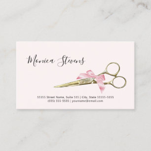 Guld-saxar med Rosa Bow Visitkort