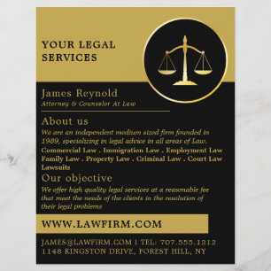 Guld Scale of Justice, Legal Services Advertising Reklamblad