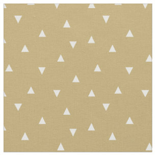 Guld Scattered Triangles Tyg