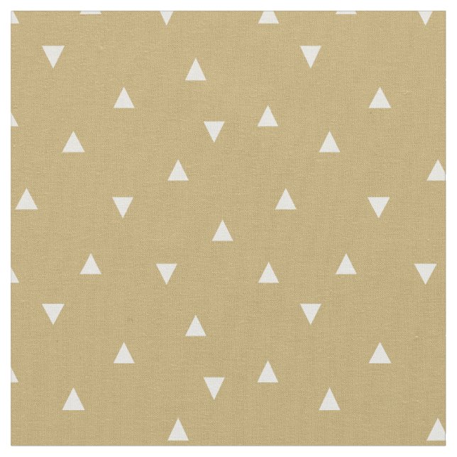 Guld Scattered Triangles Tyg (Närbild)