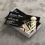 Guld Scissor Barber Pole Professionell Barber Shop Visitkort<br><div class="desc">Affärskorten Guld Sissor Professionell Barber.</div>