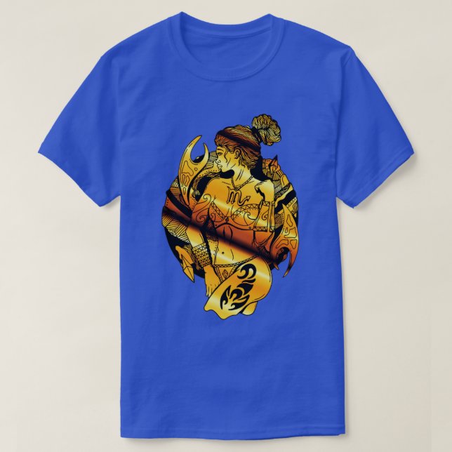 Guld Scorpio Beauty T Shirt (Design framsida)