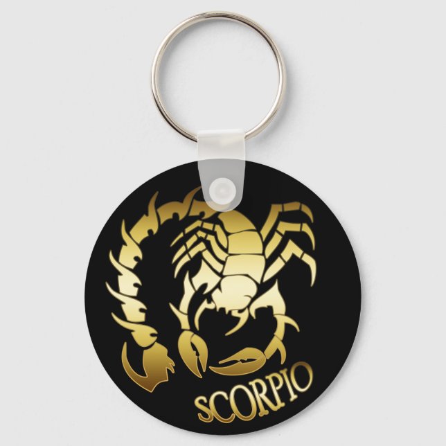 GULD SCORPIO NYCKELRING (Framsida)
