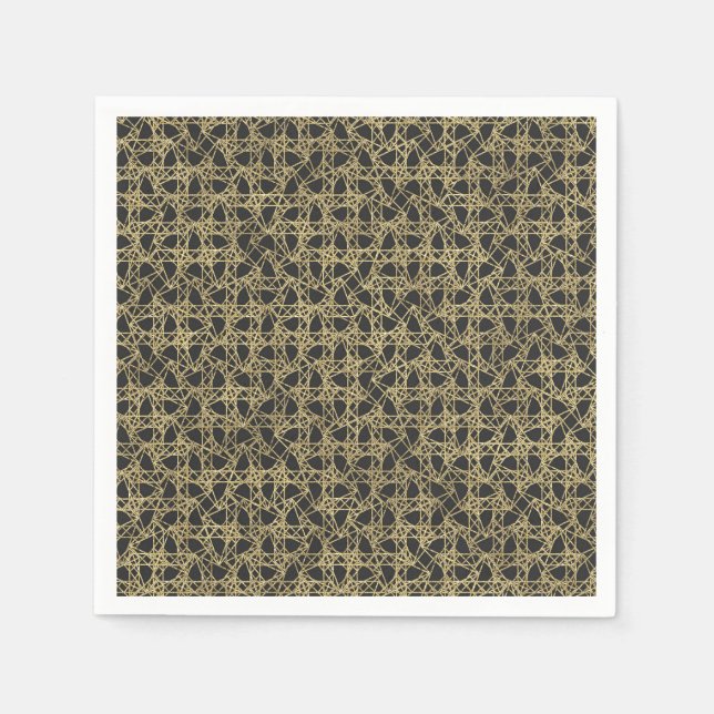 Guld Scratch Golden Modern Glamor Elegant Party Pappersservett (Framsidan)