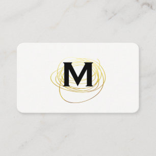 Guld Scribble/Monogram Visitkort