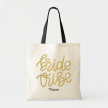 Guld Script Bride Tribe Tote