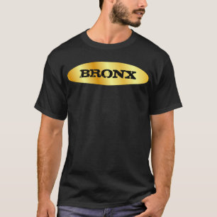 Guld Se Bronx New York City Nyc Basic Mörk T Shirt
