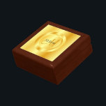 Guld: Se modern monogrammall för Elegant Minnesask<br><div class="desc">Guld ser modern Monogram Elegant Template Wooden Jewelry Keepsak Golden Oak Gift Box.</div>