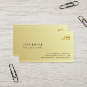 Guld Se Snyggten Monogram minimalistisk lyx Visitkort