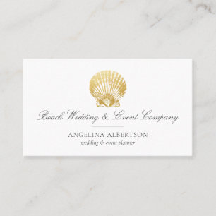 Guld Seashell-Eleganten Visitkort