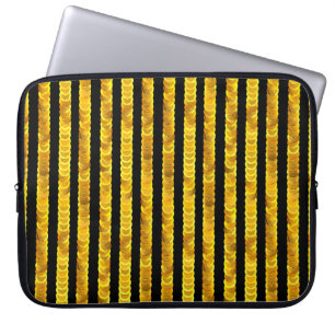 Guld-sekviner mönster laptop fodral