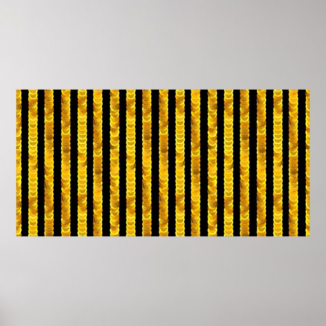 Guld-sekviner mönster poster (Framsidan)