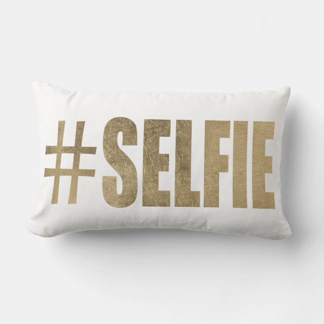 Guld- Selfie Lumbarkudde (Framsida)