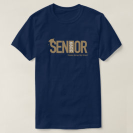 Guld SENIOR med Studentmössa T Shirt
