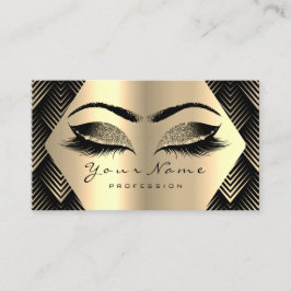 Guld Sepia Glitter Makeup Artist Lash Black Blogg Visitkort