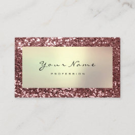 Guld Sepia Glitter Makeup Artist Lash Red Bean Visitkort