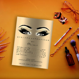 Guld Sepia Makeup Artist Waxing Lash Pris List Poster