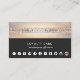 Guld Sequin Black Loyalty 10 Slår Beauty Salon Lojalitetskort