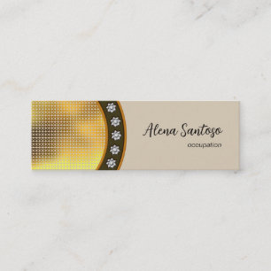 Guld Sequin Bling Mini Visitkort