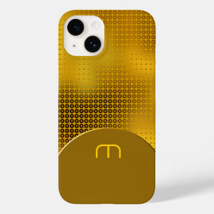 Guld Sequin Monogram Fodral-Mate iphone case