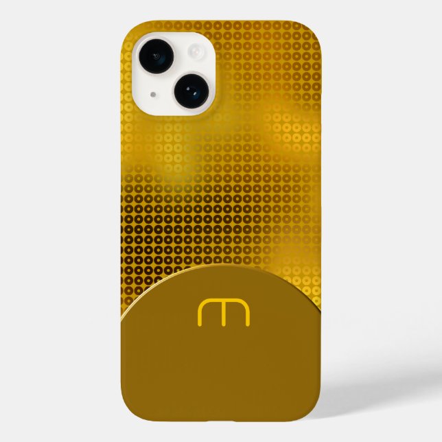Guld Sequin Monogram Fodral-Mate iphone case (Baksida)