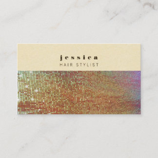 Guld Sequins Mesh Mod Hair Stylist Card Tidsbeställning Kort