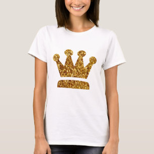 Guld Sequins Queen Krona T Shirt