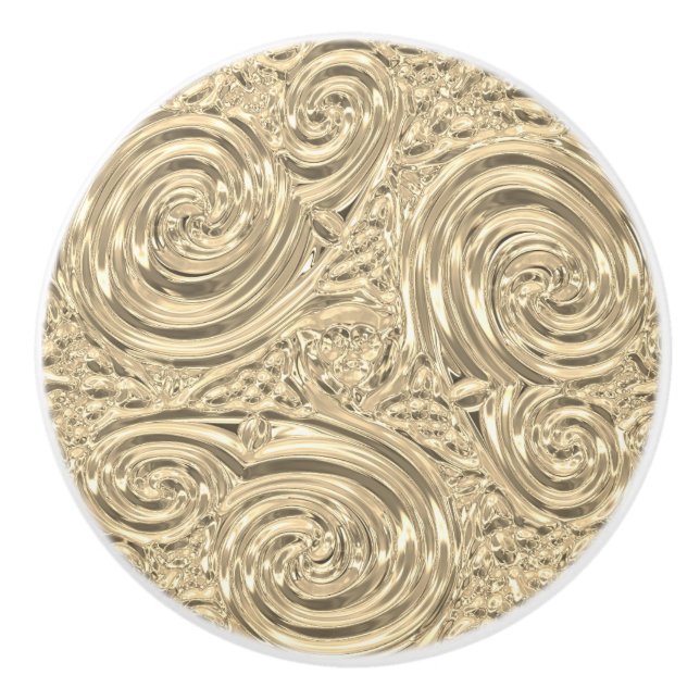 Guld ser elegant segrare art nouveau knopp (Framsidan)
