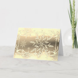 Guld ser snöflingfrost kort