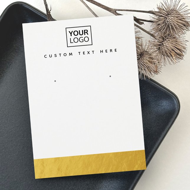 Guld ser ut gräns anpassningsbar logotyp  för att  visitkort (Skapare uppladdad)