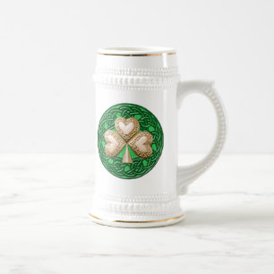 Guld Shamrock på keltiska knoter Mugg