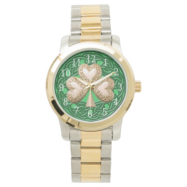 Guld Shamrock Watch Armbandsur (Framsida)