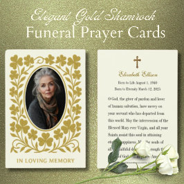 Guld Shamrocks Catholique Beyer Memorial Visitkort