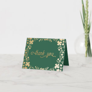 Guld Shamrocks, det irländska Grönten har ett tack Anteckningskort