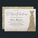 Guld Shimmer Dress 60 och Fabulous 60:e födelsedag Inbjudningar<br><div class="desc">Guld Shimmer Dress 60 & Fabulous 60:e födelsedagsinbjudan Finns även som en digital hämtningsvariant till inbjudan och matchande artiklar i vår butik</div>