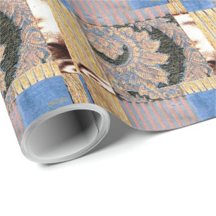 Guld Shimmer Fabric Presentpapper