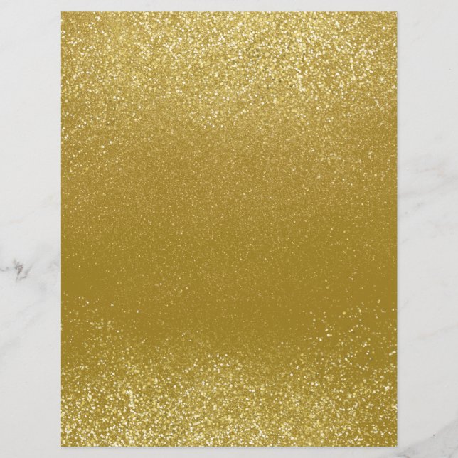 Guld Shimmer Glitter-dammskrapbok Papper (Framsida)