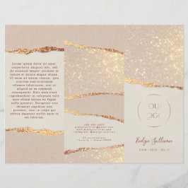 Guld shimmer riven papper broschyr