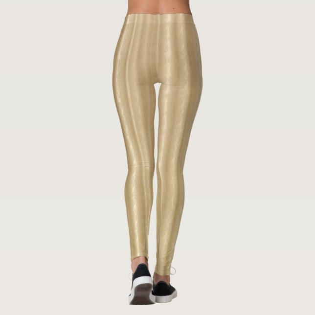 Guld- shimmerdamasker leggings (Baksida)