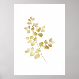 Guld Shimmery Löv Matte Poster