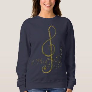 Guld- Shimmery musik T-shirt