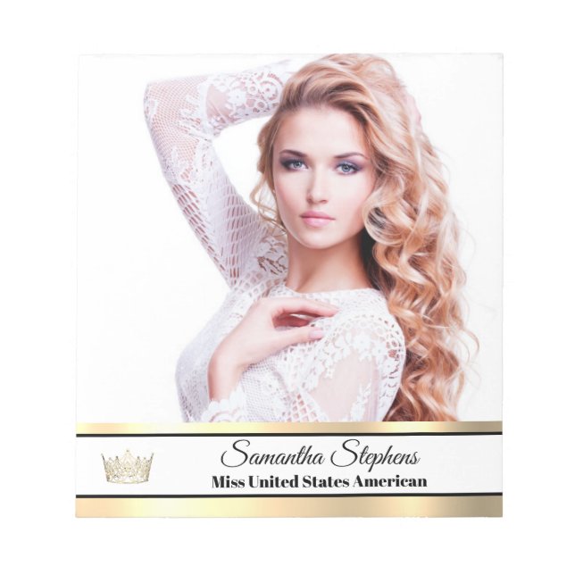 Guld Shine Autograph Pad Anteckningsblock (Framsida)